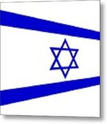Contemporary Flag Of Israel Metal Print