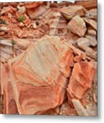 Corrugated Color In Valley Of Fire Metal Print