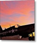 Corsair Sunset At Reno Metal Print