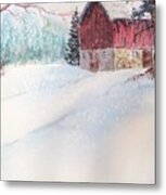 Country Snowscape Metal Print