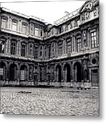 Courtyards Of The Louvre Metal Print