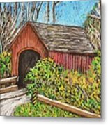 Covered Bridge Metal Print