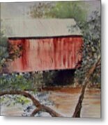 Covered Bridge Metal Print