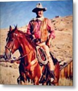 Cowboy John Wayne Metal Print