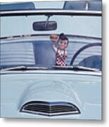 Cruisin' With Bob -- 1957 Ford Thunderbird And Big Boy At Paso Robles Classic Car Show, California Metal Print