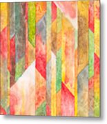 Crystal Colors Watercolor Metal Print