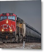 Csx Empty Ethanol Train K444-15 Metal Print