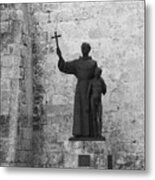 Cuba Church Yard And Statue Metal Print