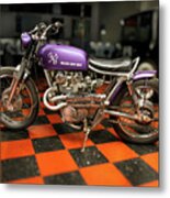 Custom Bobber Motorcycle Metal Print