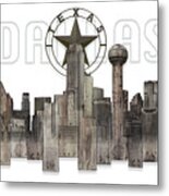 Dallas Texas Skyline Metal Print