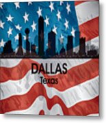 Dallas Tx American Flag Metal Print