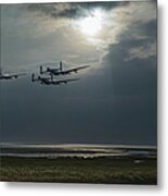 Dambusters Training Over The Wash Metal Print