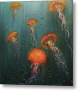 Dance Of The Jellyfish Metal Print