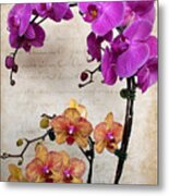 Dancing Orchids Metal Print