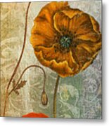 Dancing Poppies Ii Metal Print