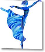 Dancing Water Arabesque Ballerina Metal Print