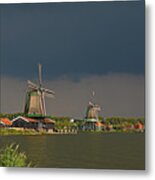 Dark Clouds Above Zaanse Schans Metal Print