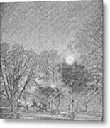 Dark, Rainy Night Metal Print