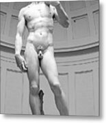 Michelangelo David Marble Statue, Accademia Gallery, Florence, Italy Metal Print