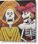 Day Of The Dead Couple Metal Print