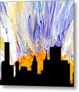 Decorative Skyline Abstract  Houston T1115v1 Metal Print