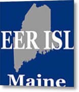 Deer Isle Maine State City And Town Pride Metal Print