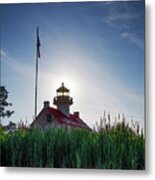 Delaware Bay - East Point Lighthouse Metal Print