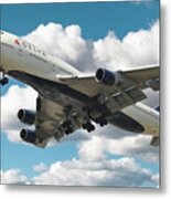 Delta Airlines Boeing 747 Metal Print