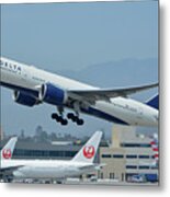 Delta Boeing 777-232lr N703dn Los Angeles International Airport May 3 2016 Metal Print