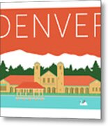 Denver City Park/coral Metal Print
