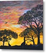 Desert Sunset Metal Print