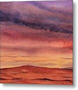 Desert Sunset Metal Print