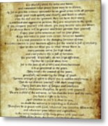 Desiderata - Antique Parchment Metal Print