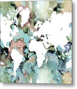 Design 96 World Map Metal Print