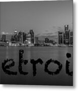 Detroit City Metal Print