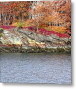 Diamond Island-mineral Deposits In Granite Metal Print