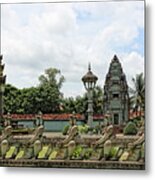 Digital Cambodia Architecture Metal Print