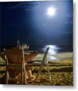 Dinner For Two In The Moonlight Metal Print