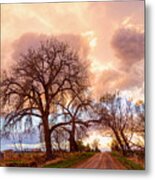 Dirt Road Cloud Cruising Metal Print