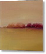 Distant Red Trees Metal Print