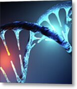 Dna Strand Metal Print