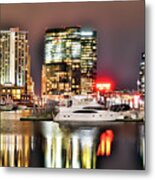 Docked By The Harbor Metal Print