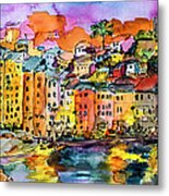 Dolce Vita In Vernazza Italy Metal Print