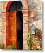 Doorway In Tuscany Number 2 Metal Print