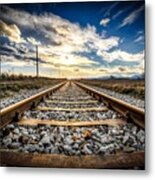 Down The Tracks Metal Print