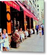 Downtown Sidewalk Metal Print