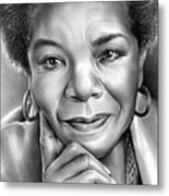 Dr Maya Angelou Metal Print