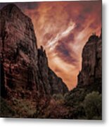 Dramatic Zion National Park Utah Metal Print