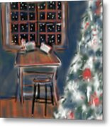 Drawing Board At Christmas Metal Print