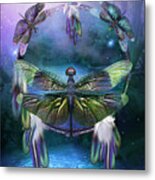 Dream Catcher - Spirit Of The Dragonfly Metal Print